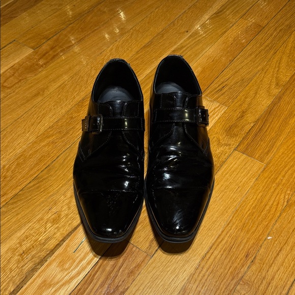 Versace Collection Other - Versace Collection Shiny Black Leather Derbys Size 11